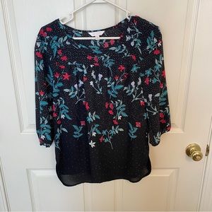 LC Lauren Conrad Floral Blouse